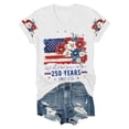 thumbnail image 5 of NMMUED 4th of July Shirts Women 250th Birthday Loose Fit American Flag Shirt Independence Day Shirt Faith Freedom 250 Years Memorial Day Independence Day Apparel White 3XL, 5 of 8
