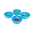 thumbnail image 2 of Natriel Leaf Floral Blue Pottery Diyas – Modern Décor, Set of 4 Ceramic Diyas, 2 of 4