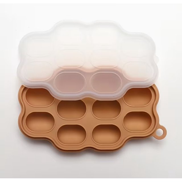 1 bandeja for congelador de alimentos, molde de silicona for paletas con alimentador de mordedores, fabricante de paletas congeladas for comida casera for bebés, purés y cubitos de hielo