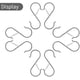 thumbnail image 4 of Paquete de 8 ganchos en forma de S JAMW para colgar utensilios de cocina plateados Sencillez, 4 of 5