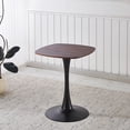 thumbnail image 2 of Miniyam 23.6" Square Dining Table, Small Wood Breakfast Table for Apartment, Kitchen or Studio, Modern Compact Dining Table for 2, Walnut, 2 of 7