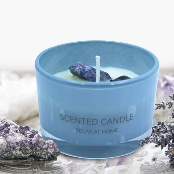Colored crystal stone aromatherapy candle essential oil candle aromatherapy creative handmade smokeless soy wax fragrance companion gift