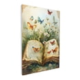 thumbnail image 2 of 12x18 inch Paintings On Canvas Flowers & Butterflies In Books,Farmhouse Garden Yard Decor Accessory,Living Room,Bathroom,Office Wall Decor Poster,Flowers & Butterflies In Books Decor Prints, 2 of 6