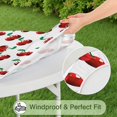 thumbnail image 5 of Round Picnic Table Cloth 100% Waterproof & Oil Proof, Elastic Fitted Table Cover for 36"-44" Round Tables, for Dining, Camping, Outdoor, 5 of 7