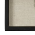 thumbnail image 6 of DecMode Cream Shell Handmade Abstract Circular Shell Wall Decor with Beige Linen Backing and Black Frame, 6 of 14