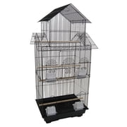 Ymlgroup 6844 3 by 8" Bar Spacing Tall Pagoda Top Small Bird Cage - 18"x14" in Black