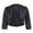 Black, variant on Women's Summer Cardigan Half Sleeve Cropped Jacket Bolero, Black 3XL