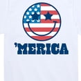 thumbnail image 3 of Instant Message - Merica Smile Face - Toddler & Youth Short Sleeve Graphic T-Shirt, 3 of 6