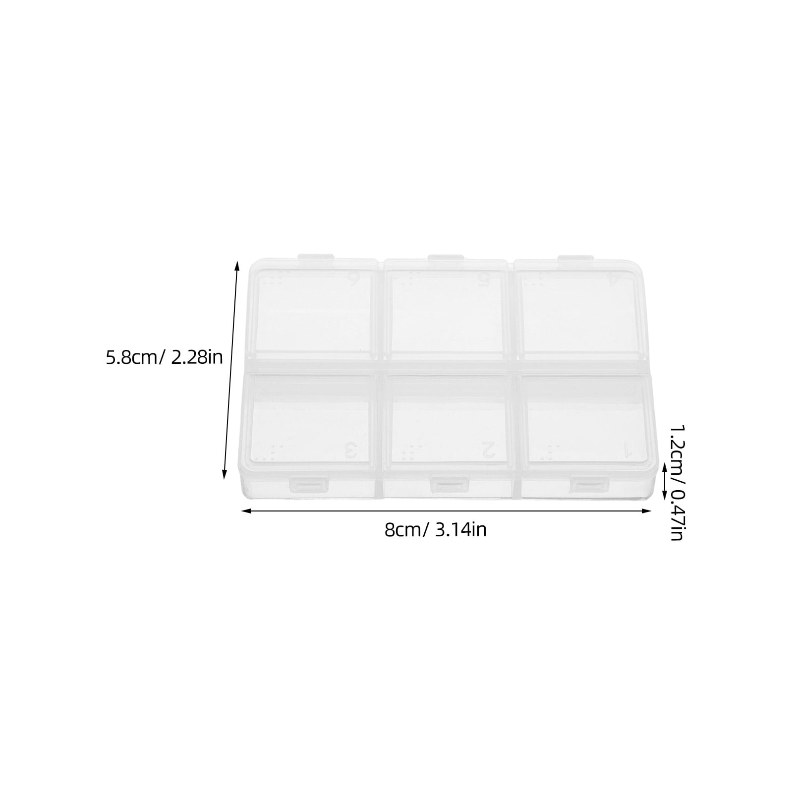 DEEPCRAFF 10Pcs Transparent Plastic Compartment Boxes for Bead Storage and Craft Tool Organization