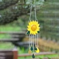 thumbnail image 3 of Adorno de carillón de viento de metal para jardín, patio, porche, patio trasero, decoración de pared girasol, 3 of 8