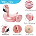 thumbnail image 2 of Flamingo Pool Float,Inflatable Giant Flamingo Pool Float,59x33.8'' Swimming Floating Raft Ride,Summer Lake Beach Swimming Pool  for Water Entertainment (Rose Gold), 2 of 8