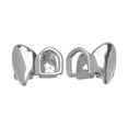 thumbnail image 5 of Unique Bargains 1 Set Fake Grills Hip Hop Left and Right Teeth Grillz Silver Tone, 5 of 6
