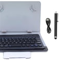thumbnail image 2 of Estuche Portátil de material cuero Folio Con Inalámbrico Extraíble Y Lápiz Para Tabletas De 7-8 Pulgadas Negro Yotijar  Estuche para teclado Bluetooth Stylus, 2 of 10