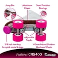 thumbnail image 2 of CHICAGO Skates Patins à Roulettes Quadruples Blancs de Qualité Supérieure pour Filles et Femmes Débutantes, Design Classique à Tige Haute Ajustable pour Patins et Rol Intérieurs Ou Extérieurs, 2 of 4