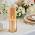 thumbnail image 2 of Hosley 12-Inch High Metal and Glass Hurricane Candle Holder for Votive or Pillar Candles, Indoor and Outdoor Decor, 2 of 9