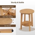 thumbnail image 6 of EDX Small Round End Table Set of 2, Modern Nightstand with Tapered Legs, 2-Tier Storage Side Table, Easy Assembly, Space-Saving Accent Table for Living Room Bedroom, Natural Wood, 6 of 9