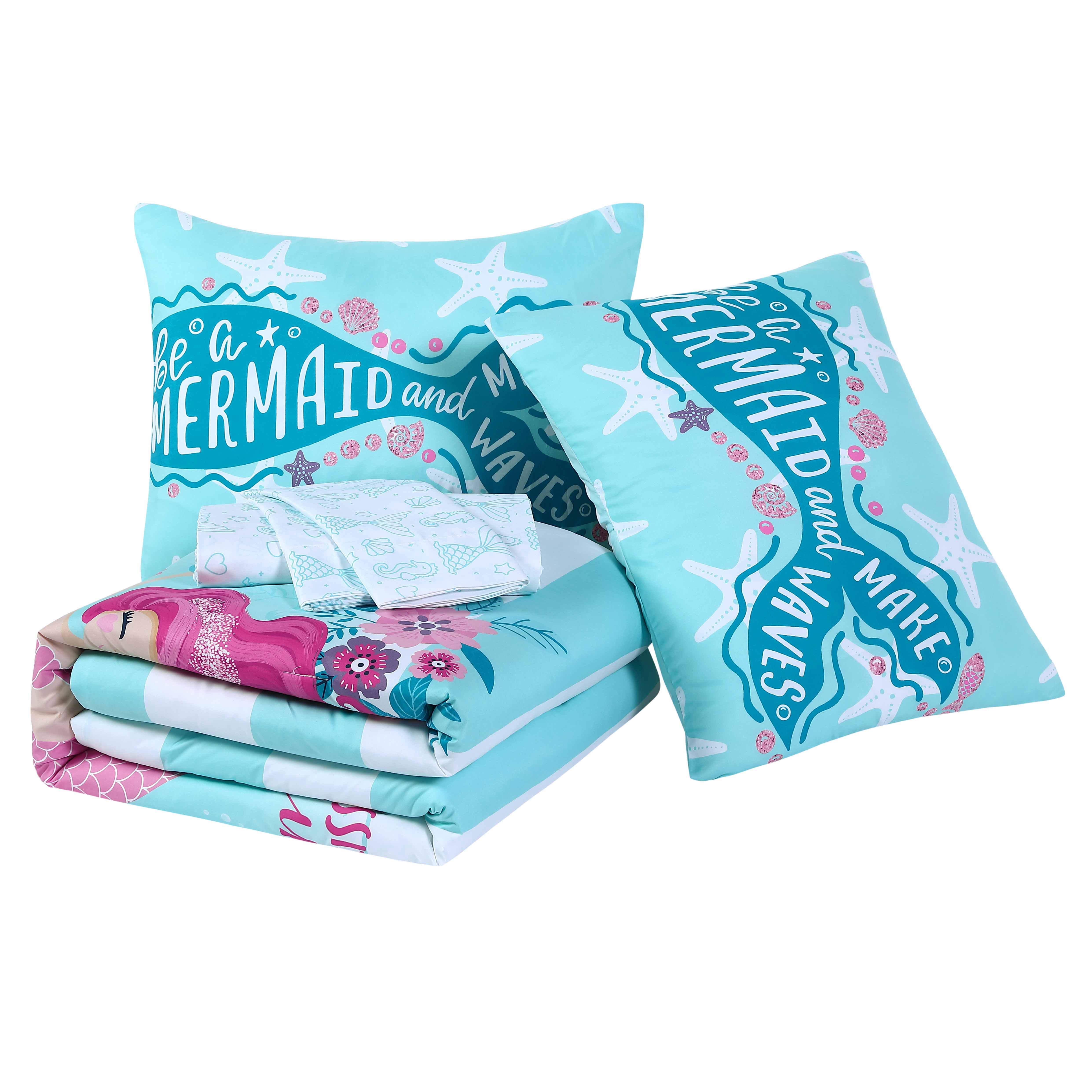 Heritage Club Mermaid and Make Waves Bed in a Bag Set, Full, Polyester