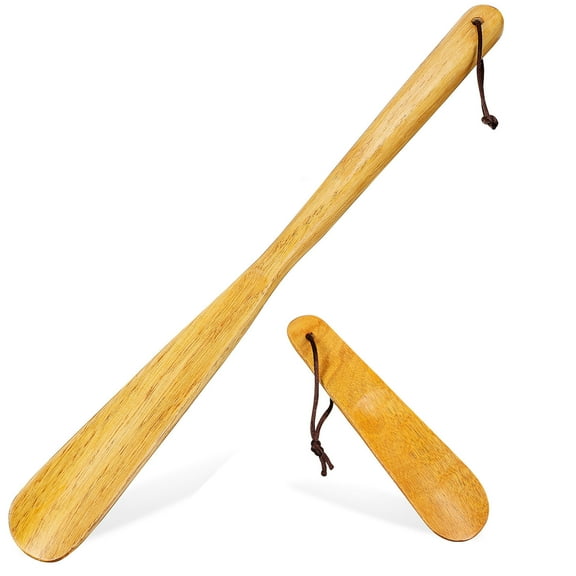 Toyandona 2 Pcs Long Shoehorn Beech Wood for Adults Daily Use