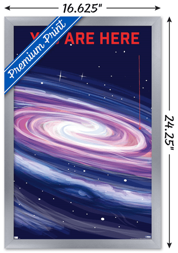 Well This Is Awkward - You Are Here Wall Poster, 14.725" x 22.375" Framed