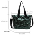 thumbnail image 4 of Bolsa bandolera informal acolchado para mujer, de mano de algodón sólido acolchado para el trabajo escolar Ndcxsfigh Para Estrenar, 4 of 9