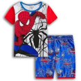 thumbnail image 1 of Kids Boy Spiderman Series Clothes Short Sleeve T-shirt Top Shorts Pyjama Set, 1 of 2