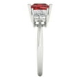 thumbnail image 3 of Three-Stone Engagement Ring for Women - 2.5ct Natural Garnet in 14K White Gold Promise Ring, 3 of 5