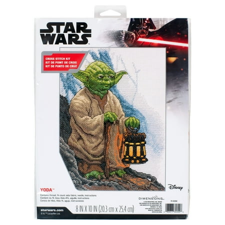 UPC: 0088677353926 | Star Wars™ 8  x 10  Yoda Counted Cross Stitch Kit by Dimensions  Multi-Color  1 Each