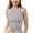 Grey, variant on Xyant Girls Tank Tops Kids Athletic Ribbed Knit Sleeveless High Neck Crop Tops Basic Camisole (White,11-12 Years)