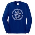 thumbnail image 2 of Wild Bobby, Faith Hope & Love Three Things That Last Forever Inspirational/Christian Men Long Sleeve Shirt, Royal, XX-Large, 2 of 6