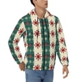 thumbnail image 4 of Zip Up Hoodies for Men - Christmas Snowflakes Plaid Long Sleeve Comfrt Men'S Fashion Hoodies & Sweatshirts, Jackets for Men Hoodies Pullover Clothing Clothes with Pouch, 4 of 5