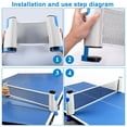 thumbnail image 3 of Roofei Filet de Tennis de Table Portable Rétractable pour la Plupart des Tables de Ping-Pong pour Intérieur et Extérieur Entraînement Sportif en Famille, 3 of 7