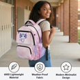 thumbnail image 5 of Yspwyqan Purple Axolotl Kids Backpack for Girls, Pink Blue Marble Lightweight School Backpack, Multi-Pocket Fits 15.6 Laptop, Adjustable Straps for Primary Middle School Back to School, 5 of 7