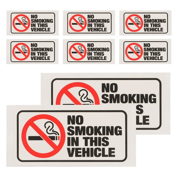 No Smoking Stickers for Vehicles Weatherproof Decals with Prominent Symbol Ideal for Cars and
