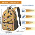 thumbnail image 3 of Boston Terrier and Rose Orange Pattern 17" School Backpacks for Teens,Waterproof Oxford Fabric,S-Shape Padded Straps for School,Travel,Hiking,Camping, 3 of 6