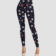 thumbnail image 2 of Fiaer Womens Christmas Leggings Oversized Xmas Yoga Pants Cute Graphic High Waisted Slim Fit Tight Trousers Red XXL, 2 of 7