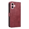thumbnail image 2 of Allytechgroup Wallet Case for iPhone 16, Built-in Credit Card Slot & Lanyard RFID Blocking PU Leather Flip Case Shockproof Full Body Protective Cover for iPhone 16, Winered, 2 of 9