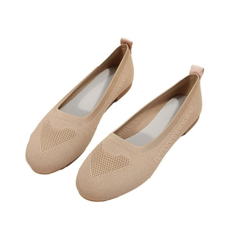 

Fesfesfes Women Dress Shoes Round Toe Solid Color Flats Shoes Lightweight Soft Casual Shoe 40(7.5)