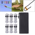 thumbnail image 3 of Pack Guylines Tent Cords Camp ajustador tensor para camping blanco Sunnimix Cuerda de tienda Guyline, 3 of 8