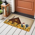 thumbnail image 4 of Entryway Rug 2'x3', Farmhouse Sunflowers Small Rug for Kitchen Bathroom Door Mat Indoor Entrance, Vintage Roosters Farm Countryside Non-Slip Area Rugs Floor Mats Carpet Front Door Rugs, 4 of 8