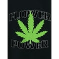 thumbnail image 3 of Men's Plus Size 'FLOWER POWER' Weed Pattern Plain Color Short Sleeve Crew Neck T-shirt, Oversized Casual Clothing For Big And Tall Guys, 3 of 6
