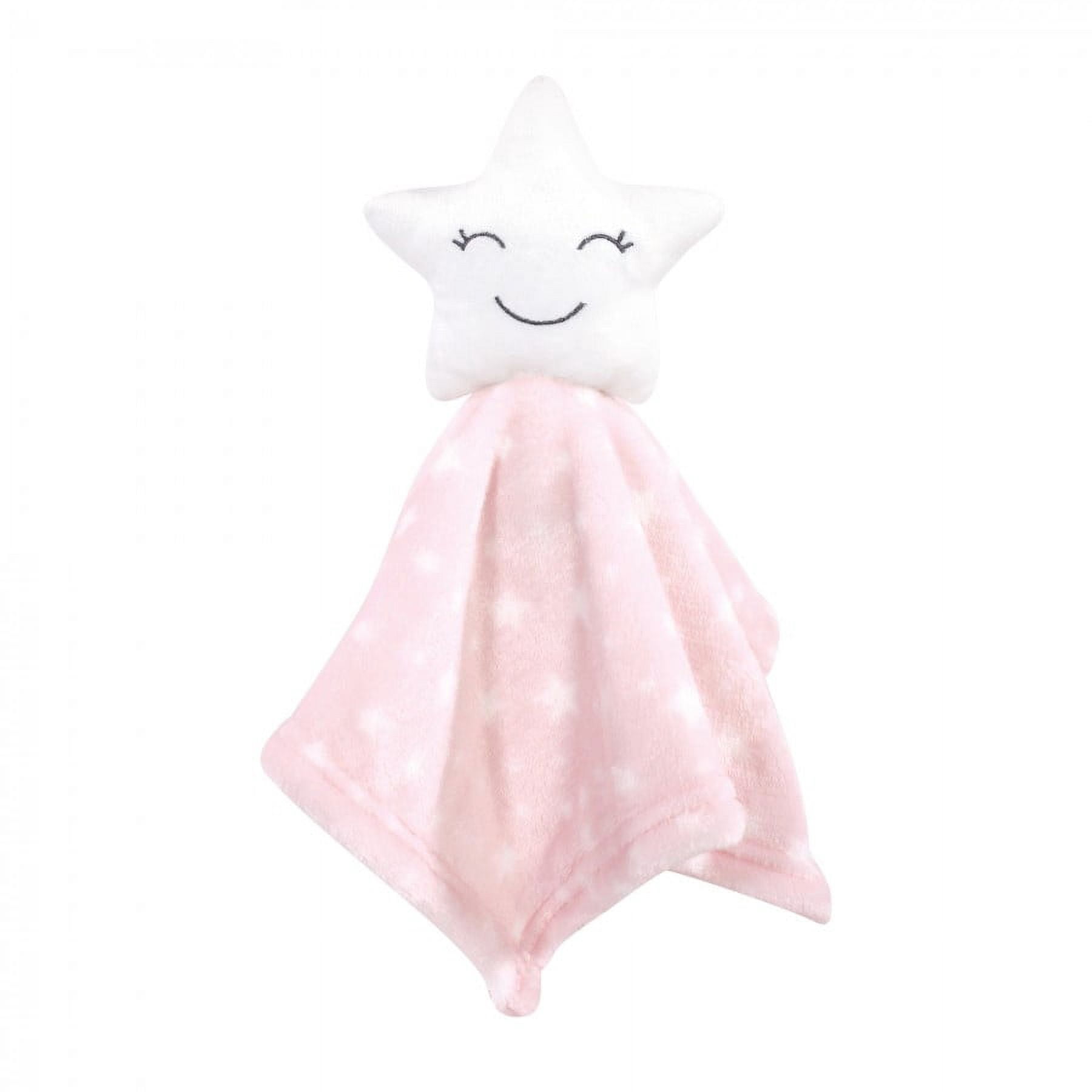 Hudson Baby Infant Girl Animal Face Security Blanket, Star Girl, One Size