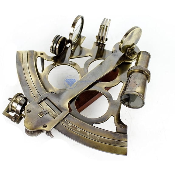 Nagina International Nautical Brass Polished & Antique Marine Navigation Sextant (6 Inches, Antique Brass)