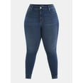 thumbnail image 5 of Terra & Sky Women's Plus Size Skinny High Rise Jeans, Sizes 16W-26W, 5 of 5