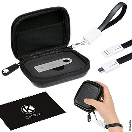 - Protective Case for Ledger Nano S Bitcoin/Cryptocurrency Wallet including USB Strap for Transport, Power and Data Transfer - Durable Nylon Hardshell Case with Mesh Pocket - Light, Secure