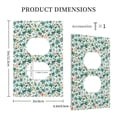thumbnail image 3 of Daiia Floral In Teal Pattern Decorator Wall Plate Child Safe Outlet Cover, Switch and Outlet Covers,Size 1-Gang 5.0" x3.0" , Polycarbonate Thermoplastic-Style S, 3 of 6