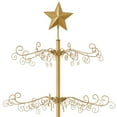 thumbnail image 3 of Ornament Display Christmas Tree with Stand - Wrought Iron Ornament Holder, 6' Gold, 3 of 7
