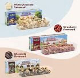 Miltonas Variety Combo of Chocolate Funny Mushrooms Mini Biscuits Assortment Selection Flavor Mix (Mixed, 3 x 150g) Chocolate, White Chocolate, Strawberry