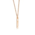 thumbnail image 2 of ANGARA Natural Classic Diamond Horseshoe Necklace in 14K Rose Gold for Women (Size-1.2mm| Color-H| Clarity-SI2) | April Birthstone, Anniversary, Jewelry Gift for Women | Natural Diamond Necklace, 2 of 7