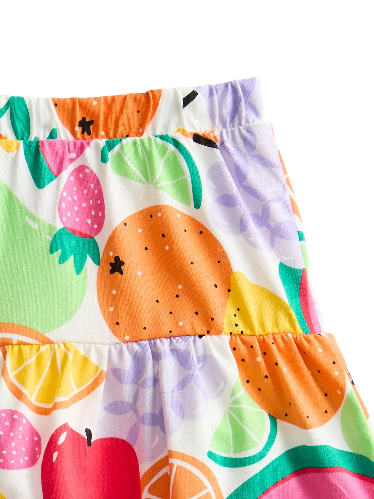 Wonder Nation Toddler Girls Tiered Ruffle Scooter Skirt, Sizes 18M-5T