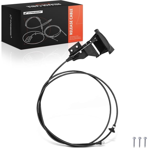 A-Premium Front Hood Latch Release Cable with Handle Compatible with Jeep Liberty KJ 2002-2007, 84.24 inch, Replace# 55360280AF, 55360280AA